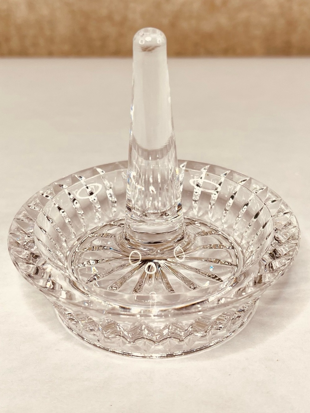 Waterford Solid Crystal Cut Crystal Ring Jewelry Holder Made in Germany Vanity